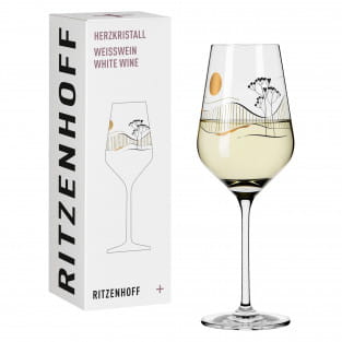HERZKRISTALL WHITE WINE GLASS #8 BY CHRISTINE KORDES