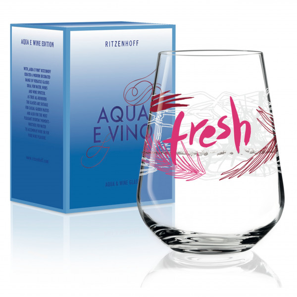 Aqua e Vino Wasser- und Weinglas von Virginia Romo