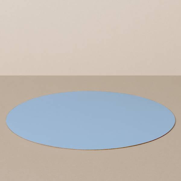 Placemat L, round, in light blue / jeans