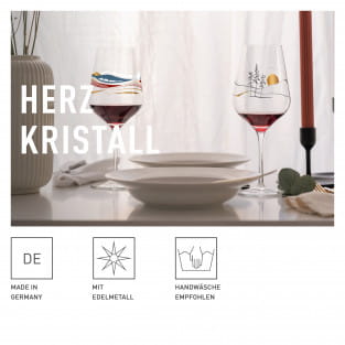 HERZKRISTALL RED WINE GLASS #10 BY CHRISTINE KORDES