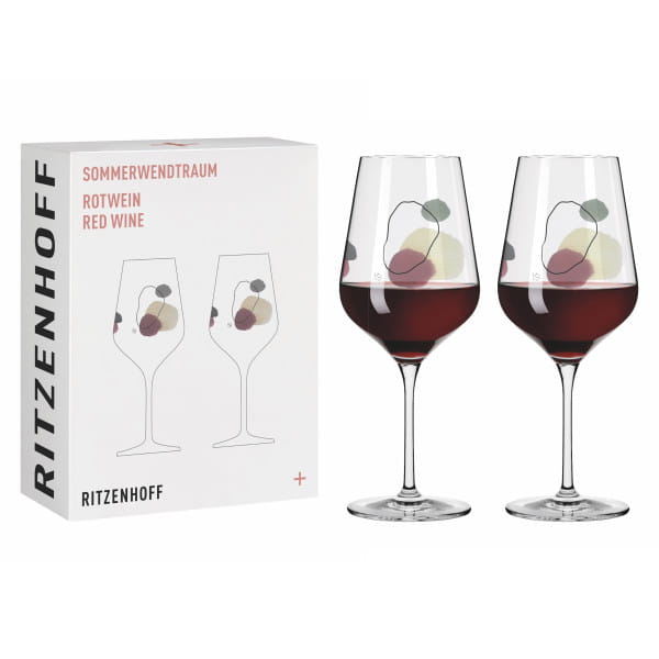 SOMMERWENDTRAUM RED WINE GLASS SET #2 BY ROMI BOHNENBERG