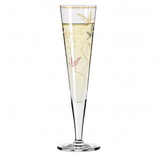GOLDNACHT CHAMPAGNE GLASS #17 BY CONCETTA LORENZO