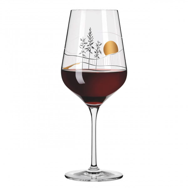 HERZKRISTALL RED WINE GLASS #8 BY CHRISTINE KORDES
