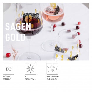 SAGENGOLD RED WINE GLASS SET #2 BY MAIKE SCHÖNEBECK