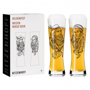 HELDENFEST WHEAT BEER GLASS SET #1 BY VLADIMIR BOTT