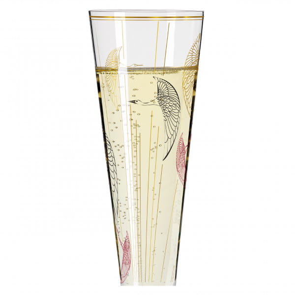 GOLDNACHT CHAMPAGNE GLASS #18 BY CONCETTA LORENZO