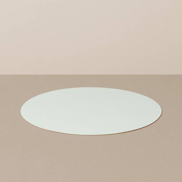 Placemat M, round, in white / mint