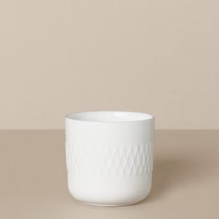 "Diamond" drinking cup in white