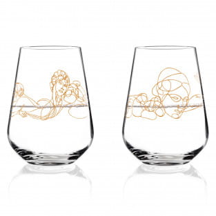 Wein-Ensemble Wasserglas-Set von Burkhard Neie (Dionysos & Pan | Zeus & Semele)