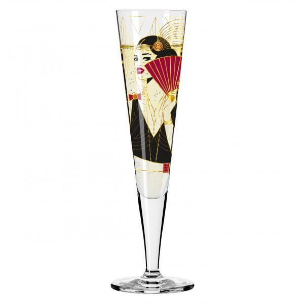 GOLDNACHT CHAMPAGNE GLASS SET #28 BY SAMY HALIM