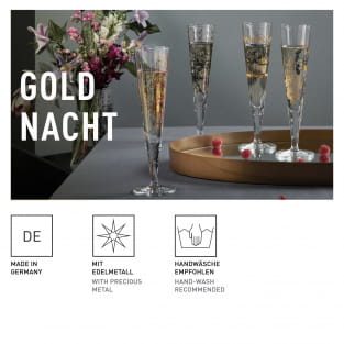 GOLDNACHT CHAMPAGNERGLAS-SET H24 VON SONJA EIKLER