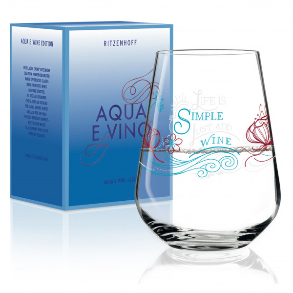 Aqua e Vino Wasser- und Weinglas von Natalia Yablunovska