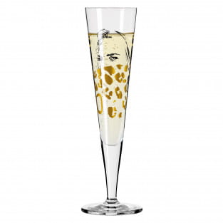 GOLDNACHT CHAMPAGNE GLASS #11 BY PETER PICHLER