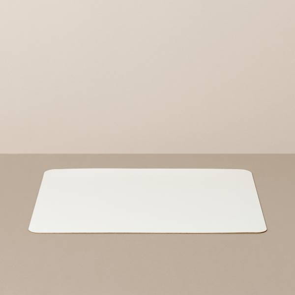 Tray insert / placemat L, square, in white / pink
