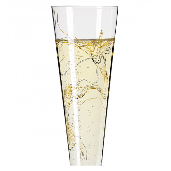 GOLDNACHT CHAMPAGNE GLASS #8 BY MARVIN BENZONI