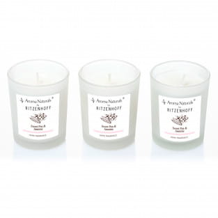 Nature scented candle set of 3, Sweet Pea & Jasmine