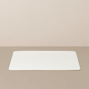 Tray insert / placemat L, square, in white / pink