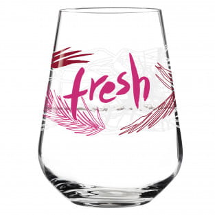 Aqua e Vino Water and Wine Glass by Virginia Romo