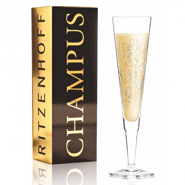 Champus Champagne Glass by Lenka Kühnertová (Blossoms)