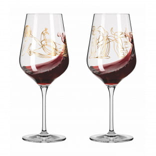 SAGENGOLD RED WINE GLASS SET #1 BY BURKHARD NEIE