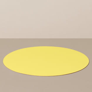 Platzset L, rund, in Schwarz/Gelb