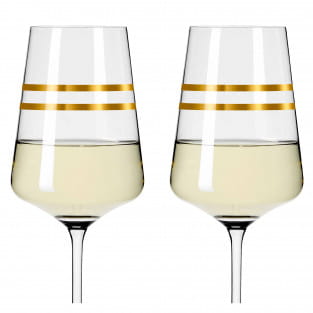 CELEBRATION DELUXE WHITE WINE GLASS SET #1 BY SONJA EIKLER