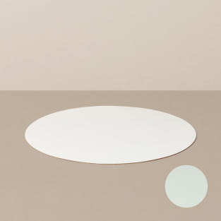 Placemat M, round, in white / mint