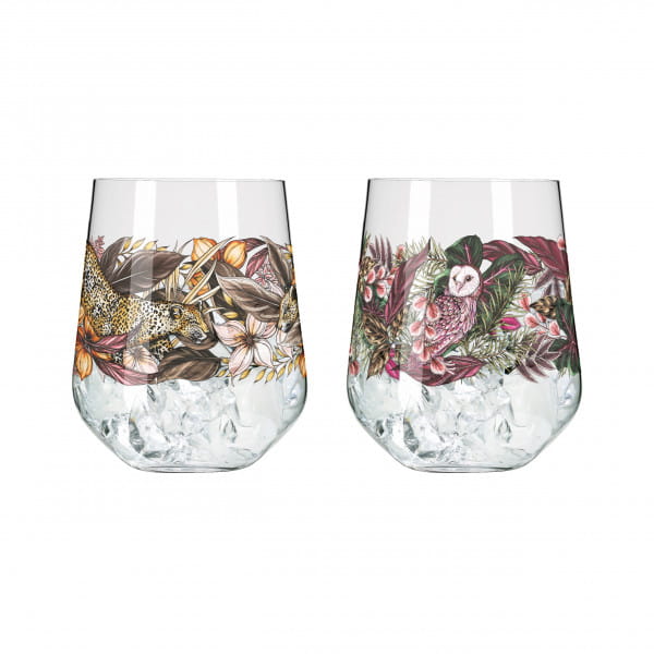 SCHATTENFAUNA GIN GLASS SET #2 BY MAGGIE ENTERRIOS