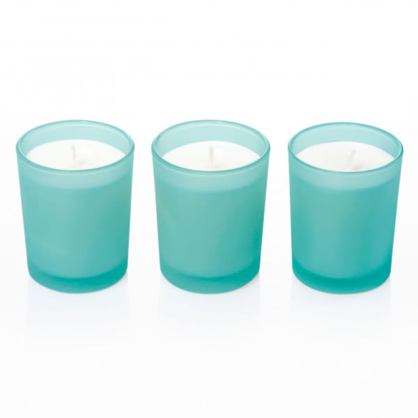 Modern scented candle set of 3, coconut &amp; lime