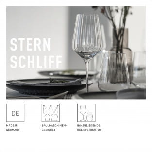 STERNSCHLIFF CHAMPAGNE GLASS SET #2 BY DESIGN BY RITZENHOFF