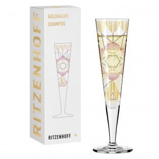 GOLDNACHT CHAMPAGNE GLASS SET #26 BY WERNER BOHR