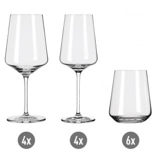 LICHTWEISS JULIE WINE AND WATER GLASS SET H24 BY NADINE NIGGEMEIER, RITZENHOFF DESIGN TEAM