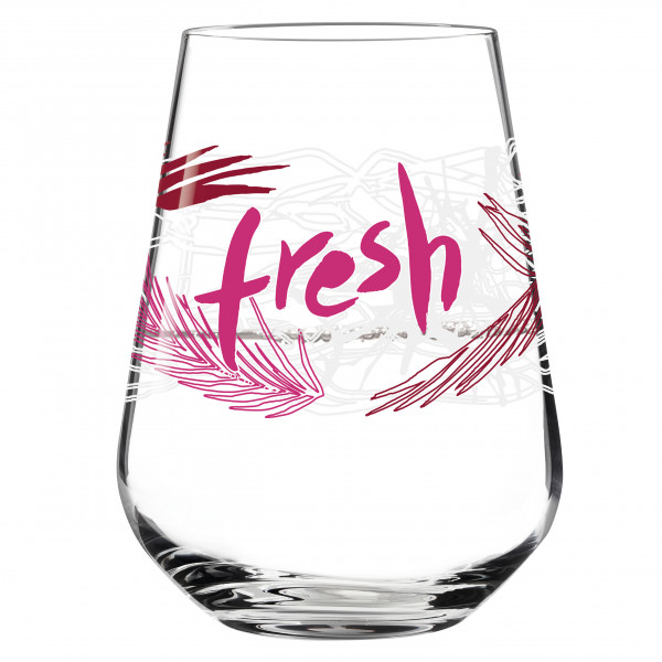 Aqua e Vino Water and Wine Glass by Virginia Romo