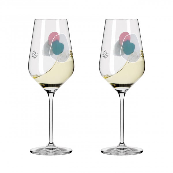 SOMMERWENDTRAUM WHITE WINE GLASS SET #1 BY ROMI BOHNENBERG