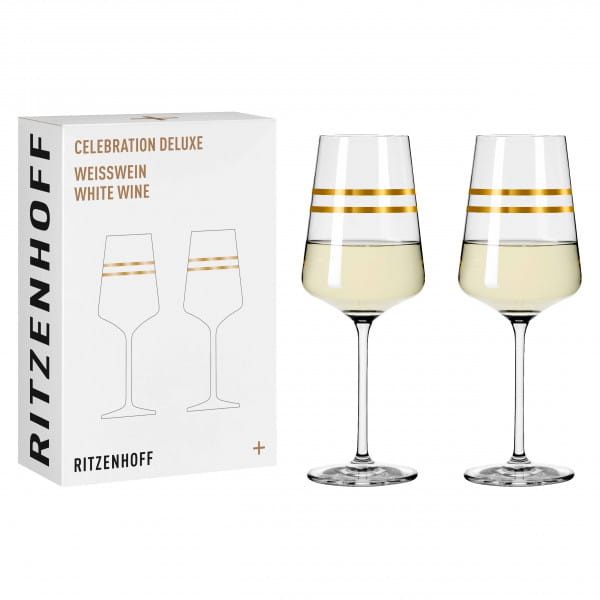 CELEBRATION DELUXE WHITE WINE GLASS SET #1 BY SONJA EIKLER