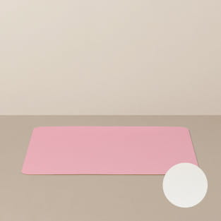 Tabletteinlage/Platzset L, eckig, in Weiß/Rosa