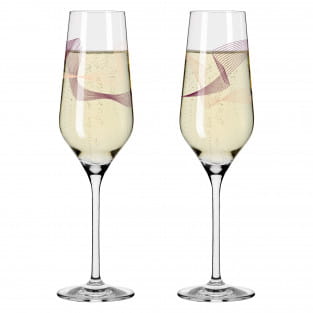 KRISTALLWIND CHAMPAGNE GLASS SET #1 BY ROMI BOHNENBERG
