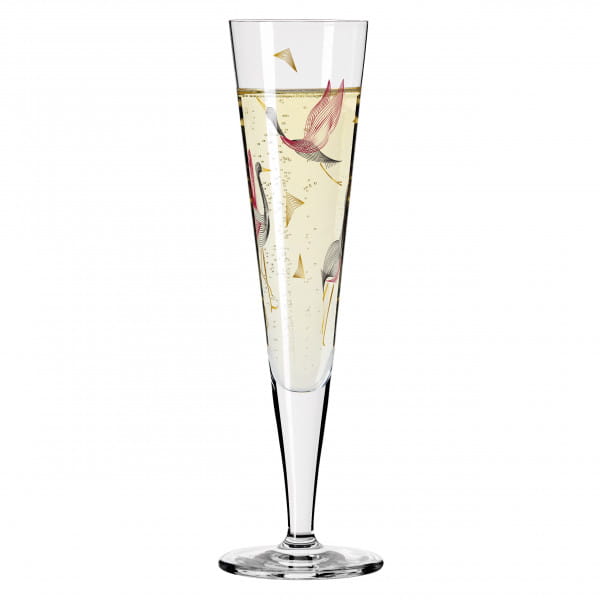 GOLDNACHT CHAMPAGNE GLASS #15 BY CHRISTINE KORDES