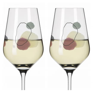 SOMMERWENDTRAUM WHITE WINE GLASS SET #2 BY ROMI BOHNENBERG