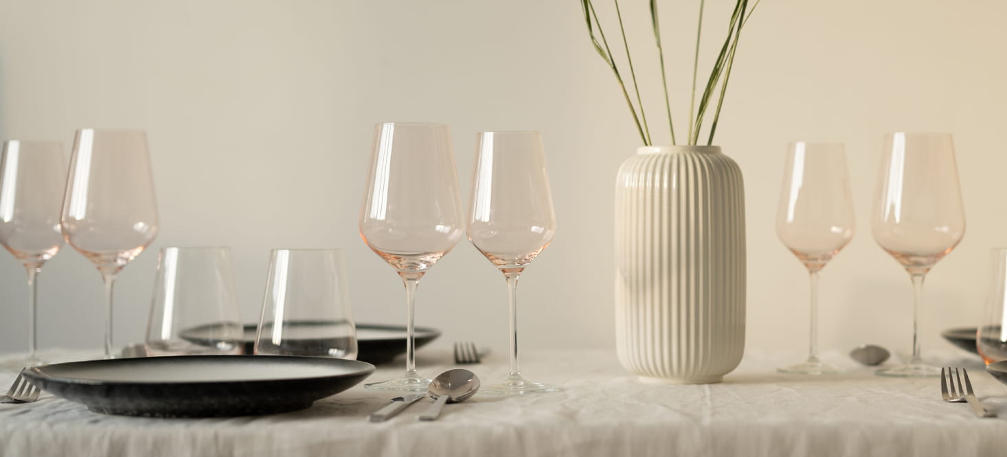 Fjordlicht: Red Wine, White Wine + Water Glass-Set