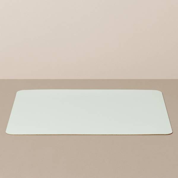 Tray insert / placemat XL, square, in white / mint