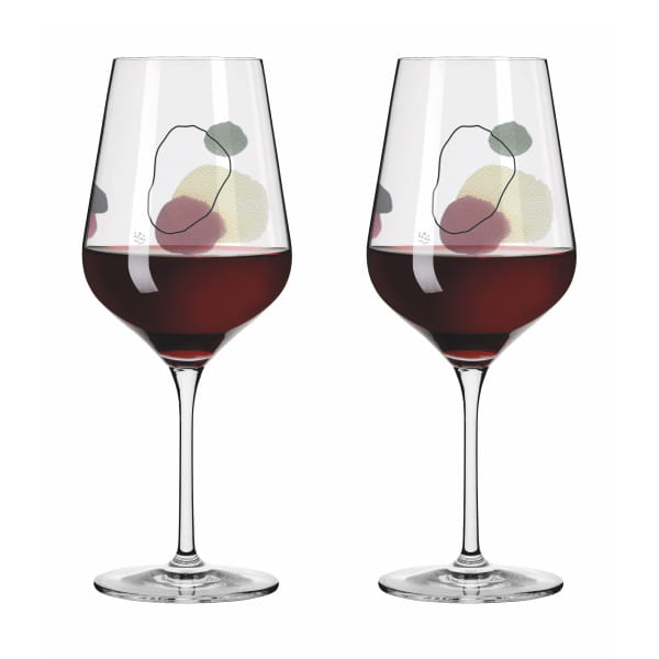 SOMMERWENDTRAUM RED WINE GLASS SET #2 BY ROMI BOHNENBERG