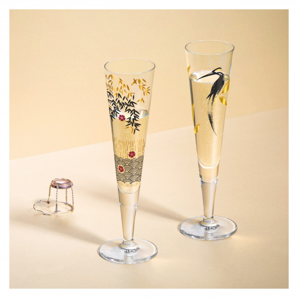 GOLDNACHT CHAMPAGNE GLASS #21 BY ANDREA ARNOLT