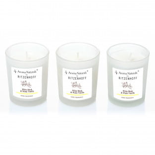 Nature scented candle set of 3, White Musk