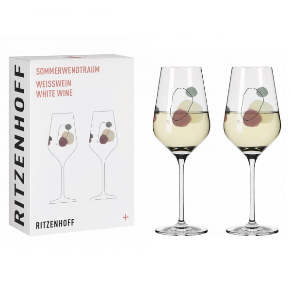 SOMMERWENDTRAUM WHITE WINE GLASS SET #2 BY ROMI BOHNENBERG