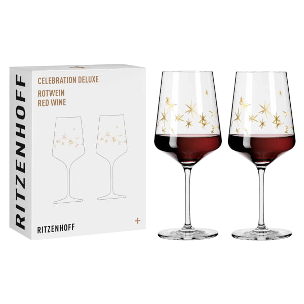 RITZENHOFF Bicchieri Da Vino Bianco Celebration Deluxe - Set 2 Pezzi, 400 Ml, Oro Vero, Made In Germany - Foto 5