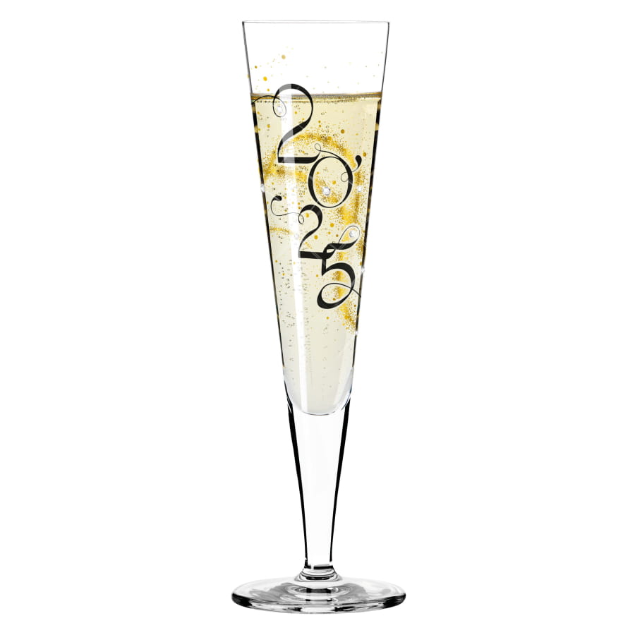 RITZENHOFF Champagnerglas Steinbock - 200ml Mit Echt-Gold Dekor